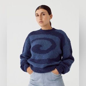 COPY - PALOMA WOOL twister knit sweater - navy
